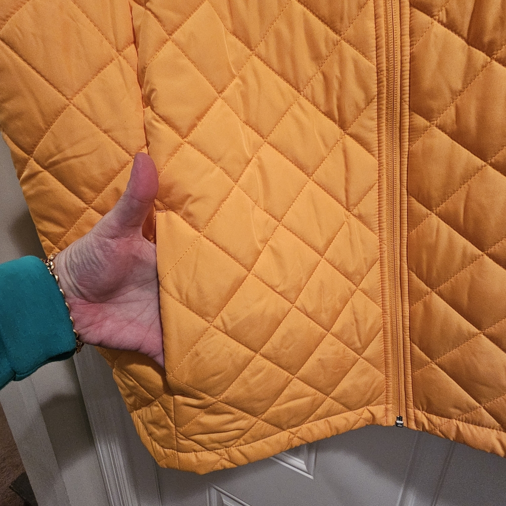 Lands' End Bright Yellow Quilted Vest 3X - Picture 3 of 8
